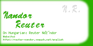 nandor reuter business card